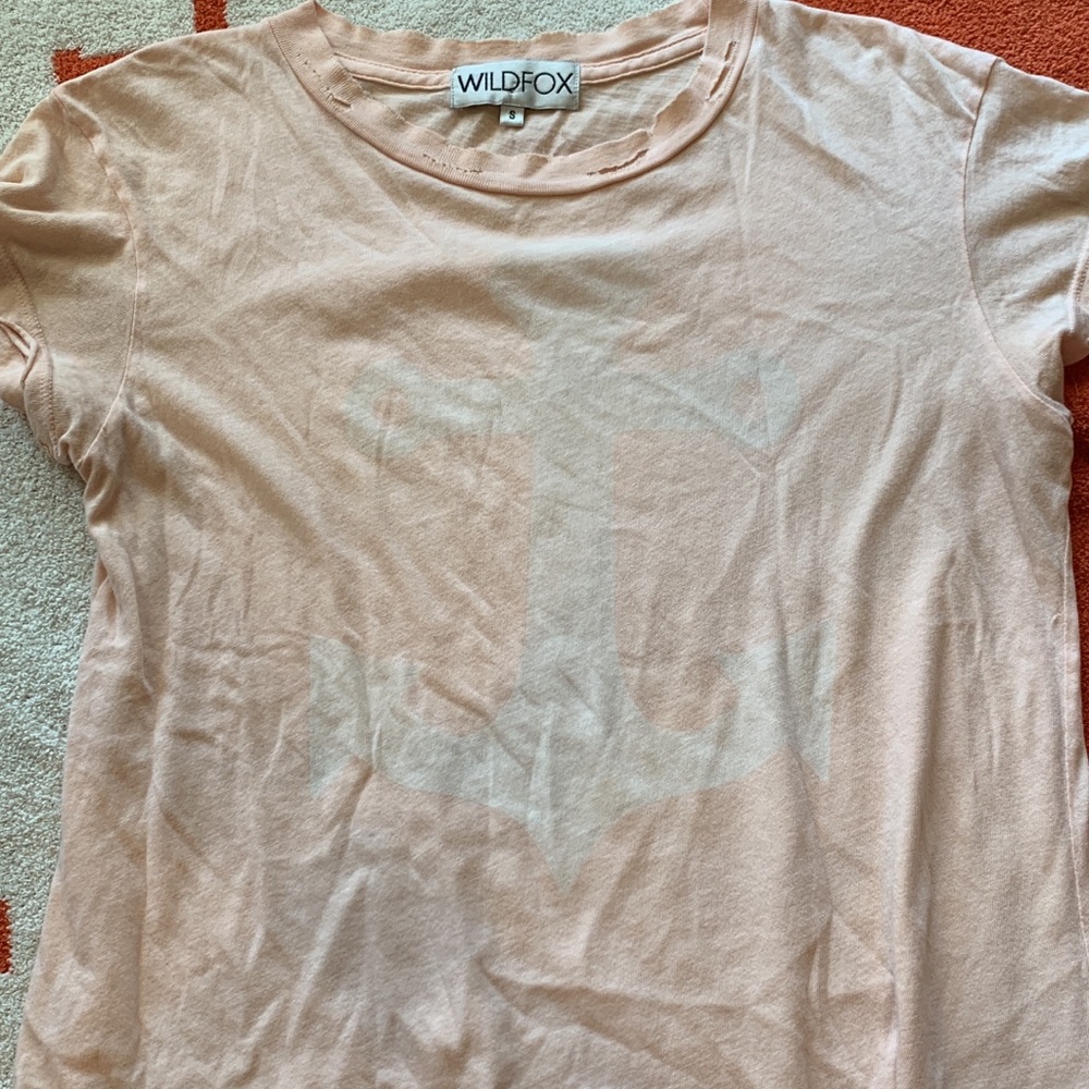 Wildfox distressed anchor t-shirt
